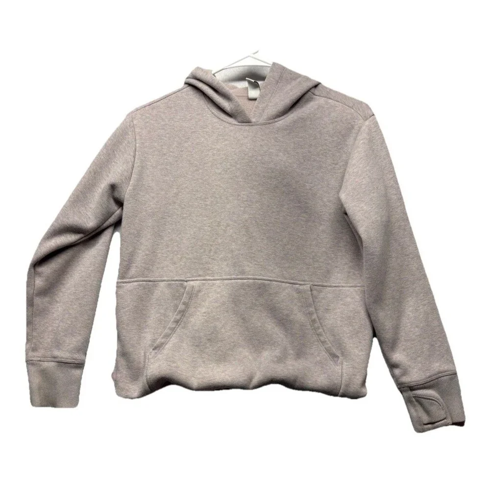 Athleta Girl Hooded Sweater Large 12 Crazy Cozy Chill Hoodie Thumbholes
